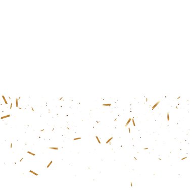  Altın konfetileri, kurdeleler. Parıldıyor. Bokeh geçmişi. Soyut altın yıldönümü davetiye şablonu. Düğün konsepti kartı. Uçan soyut parçacıklar. Patlama kutlama kartı.