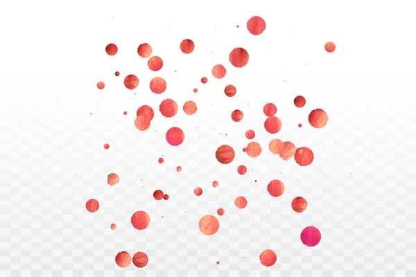 Des Confettis Rouges Des Paillettes Rose Tombantes Conception Graphique Pour — Image vectorielle