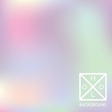 Sanal arkaplan. Holo ışıltılı kapak. Soyut yumuşak pastel renkler arka plan. Moda yaratıcı vektör kozmik değişim. Pastel holografik folyo. Pankart için vintage neon şablonu. 