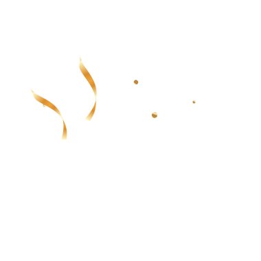  Altın konfetileri, kurdeleler. Parıldıyor. Bokeh geçmişi. Soyut altın yıldönümü davetiye şablonu. Düğün konsepti kartı. Uçan soyut parçacıklar. Patlama kutlama kartı.