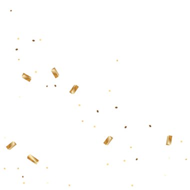  Altın konfetileri, kurdeleler. Parıldıyor. Bokeh geçmişi. Soyut altın yıldönümü davetiye şablonu. Düğün konsepti kartı. Uçan soyut parçacıklar. Patlama kutlama kartı.