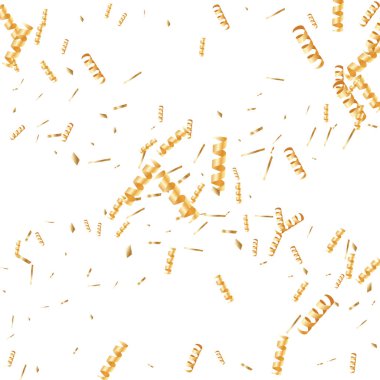  Altın konfetileri, kurdeleler. Parıldıyor. Bokeh geçmişi. Soyut altın yıldönümü davetiye şablonu. Düğün konsepti kartı. Uçan soyut parçacıklar. Patlama kutlama kartı.