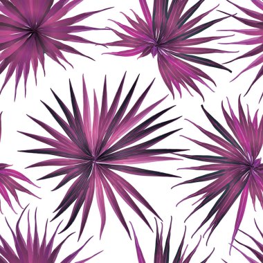 Palm Monstera Kusursuz Düzen. Beyaz Pembe Tropik Yaz Arkaplanı. Plaj Ormanı Mayo Tasarımı Yaprakları. Lei Uyum. Klasik Hawai baskısı. Egzotik doku. Botanik fayansları.