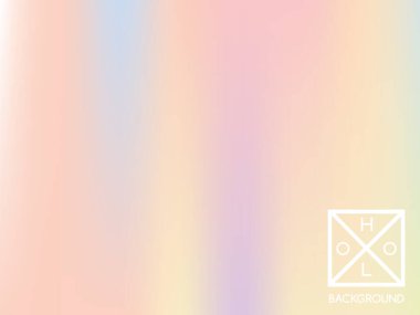 Sanal arkaplan. Holo ışıltılı kapak. Soyut yumuşak pastel renkler arka plan. Moda yaratıcı vektör kozmik değişim. Ağ holografik folyo. Pankart için yaratıcı neon şablonu. Canlı bir iz..