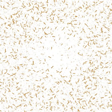 Altın kurdeleli konfeti. Parıldıyor. Bokeh dokusu. Soyut altın odaklı yıldönümü davetiye şablonu. Düğün altın kurdele kartı. Uçan soyut parıltı. Patlama kutlama kartı