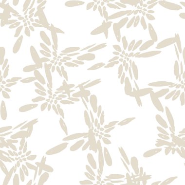 Bej rengi kelebek pürüzsüz iz. Güve deseni. Şirin vektör tasarımı. Retro stilize fayans. Sinek çizimi. Romantik kelebek devamlı mayo süsü. Doğal organik güve izi..