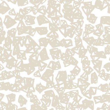 Üçgen desen. Beyaz fildişi geometrik dikişsiz doku. Tek renkli vektör tasarımı baskısı. Mimalistik grafik tekrar eden fayans. Basit geometri arkaplanı. Soyut soyut doğrusal süsleme