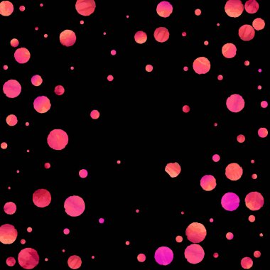 Kırmızı konfeti arka planı. Düşen gül ışıltısı. Davetiye, düğün, doğum günü, Noel kartı için grafiksel tasarım. Sevgililer Günü arkaplanı. Soyut parçacık pankartı. Vektör şablonu. 