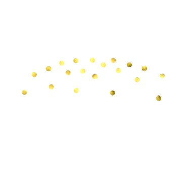 Yuvarlak altın konfetisi. Geçmişi kutlayın. Suluboya altın parıltılar ve noktalar. Makbuz arkaplanı. Lüks davetiye şablonu. Düşen altın konfetileri. Parıldayan arkaplan. 