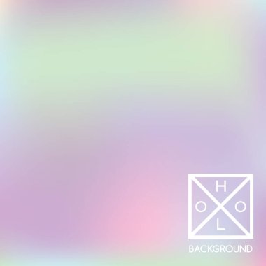 Sanal arkaplan. Holo yanardöner örtüsü. Soyut yumuşak pastel renkler arka plan. Moda yaratıcı vektör kozmik değişim. Pastel holografik folyo. Pankart için yaratıcı neon şablonu. Canlı bir iz..