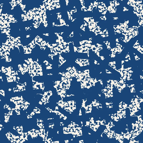 Kruispatroon Blauw Wit Geometrische Naadloze Textuur Hipster Fashion Design Print — Stockvector