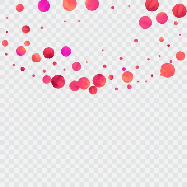 Des Confettis Rouges Des Paillettes Rose Tombantes Conception Graphique Pour — Image vectorielle