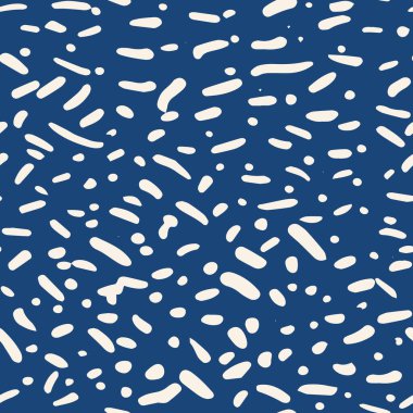 İndigo çizgili desen. Mavi doku. Vektör shibori kusursuz iz. Japon suluboya arka planı. Boyalı fayans. Geometrik halk düzeni. El çizimi Japon batik arka planı. Kimono suluboya