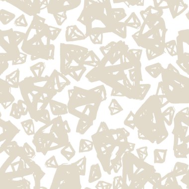 Üçgen desen. Beyaz fildişi geometrik dikişsiz doku. Tek renkli tasarım baskısı. Moda grafik tekrarı baskısı. Elmas arka plan. Modern soyut doğrusal süs. 
