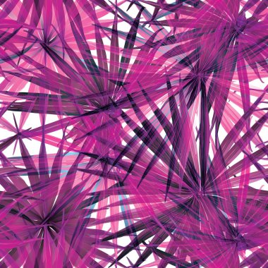 Palm Monstera Kusursuz Düzen. Magenta Tropik Yaz Arkaplanı. Plaj Ormanı Mayo Tasarımı Yaprakları. Lei Uyum. Klasik Hawai baskısı. Tropik Tekstil dokusu. Botanik fayansları.