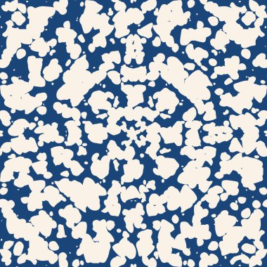 Shibori deseni. Beyaz mavi kravatlı, pürüzsüz desenli. Tek renkli tasarım baskısı. Moda grafik tekrarı baskısı. Elmas arka plan. Soyut soyut doğrusal süsleme