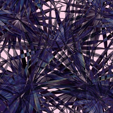 Palm Monstera Kusursuz Düzen. Indigo Tropik Yaz Arkaplanı. Plaj Ormanı Mayo Tasarımı Yaprakları. Lei Uyum. Klasik Hawai baskısı. Egzotik doku. Botanik fayansları.