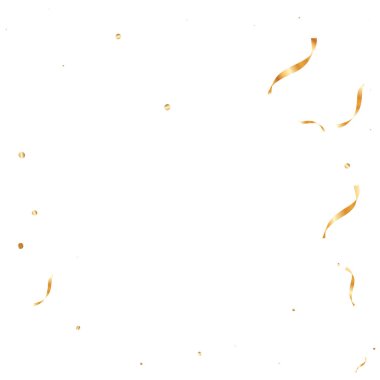  Altın konfetileri, kurdeleler. Parıldıyor. Bokeh geçmişi. Soyut altın yıldönümü davetiye şablonu. Düğün konsepti kartı. Uçan soyut parçacıklar. Patlama kutlama kartı.