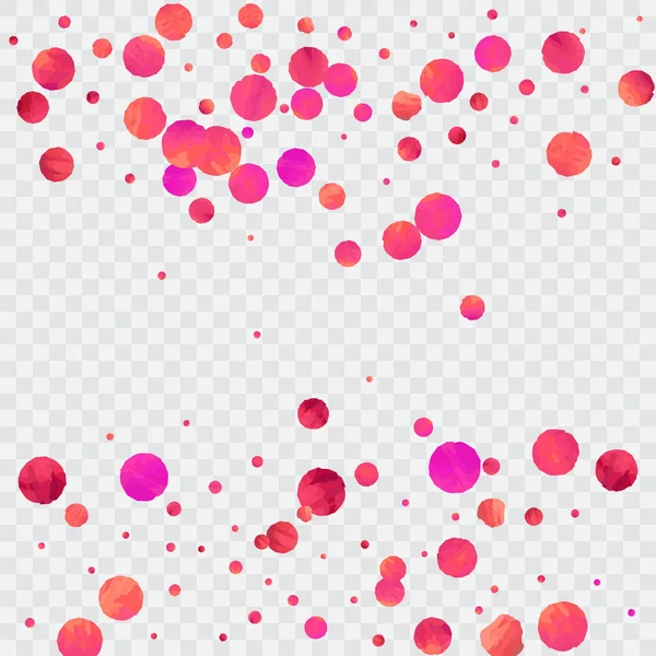 Des Confettis Rouges Des Paillettes Rose Tombantes Conception Graphique Pour — Image vectorielle