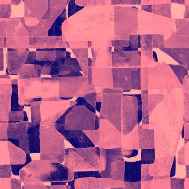Bauhaus deseni. Pembe kırmızı geometrik, soyut, dikişsiz, sulu boya. Suluboya çizgili arka plan. Kaleydoskop çizgileri. Çağdaş sanat illüstrasyonu. Bauhaus grafik tasarımı. Moda dokusu