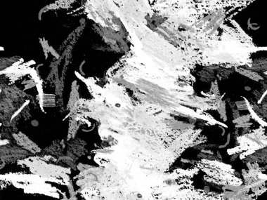 Soyut Başlık Deseni. Yatay Şablon için Siyah ve Beyaz Arkaplanda Sevimli Büyük Moda Geometrik Kusursuz Desen. Büyük Moda Asgari Baskı. Sanatsal Başlık Deseni.