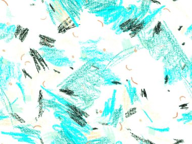 Modern Doodle Header. Sevimli Büyük Modern Geometrik Model Mavi, Yatay Şablon İndigo Arkaplanı. Büyük Yaratıcı Asgari Yazdırma. Pastel Doodle Başlığı.