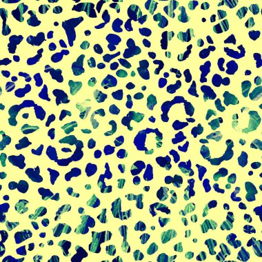 Leopar dikişsiz suluboya deseni. Siyah yeşil, egzotik, pürüzsüz desen. Kabile kedisi izleri. Minimum el çizimi geometrik çita arkaplanı. Hayvan derisi izin veren mürekkep uyumluluğu.