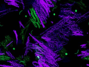 Modern Yazı Başlığı. Şirin Büyük Sanatsal Geometrik Mavinin Kusursuz Şablonu, Yatay Şablon için Indigo Arkaplanı. Büyük Çağdaş Küçük Yazdırma. Tebeşir Yazı Başlığı.