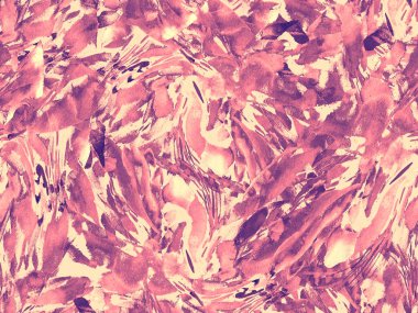 Boho kaleydoskop soyut, kusursuz desen. Pembe kırmızı etnik doku. Suluboya bohem Fas baskısı. Mayo, suluboya, soyut kravat, iç döşeme. Fırça darbesi arka plan