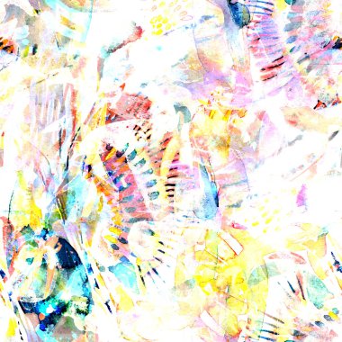 Suluboya tropikal, pürüzsüz desen. Kabile renginde boya fırçası izi. Doğuya özgü suluboya tasarımı. Mayo dokusu. Çiçekli Coachella pürüzsüz desen. Sıkıntılı soyut uyum.