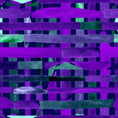 Bauhaus deseni. Ultraviyole geometrik suluboya soyut, dikişsiz baskı. Suluboya çizgili arka plan. Kaleydoskop çapraz. Çağdaş sanat illüstrasyonu. Bauhaus grafik tasarımı. Moda dokusu