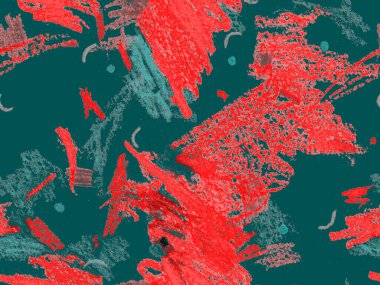 Modern Yazı Başlığı. Kırmızı, Yeşil, Mavi Yatay Şablon İçin Şirin Büyük Olağandışı Geometrik Kusursuz Desen. Büyük Moda Asgari Baskı. Tebeşir Yazı Başlığı.