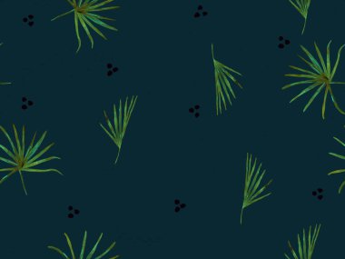 Yeşil egzotik desen. Canavar yaprakları ve amber çiçekleri yaz baskısı. Doymuş büyük çiçekli mayo izi. Yatay romantik vahşi vektör egzotik fayans. Aşırı doğal botanik tasarımı.