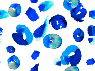 Canlı Sakura ve Jasmine Print. Klasik Mavi ve İndigo Sulu Turuncu Çiçek ve Yapraklar. Çiçek Ayurveda deseni. Biyo Jasmin Kusursuz Şablon. Yaz Vintage Arkaplanı.