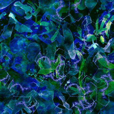 Suluboya tropikal, pürüzsüz desen. Kabile renginde boya fırçası izi. Soyut sıçrama, suluboya tasarımı. Mayo dokusu. Çiçekli Coachella pürüzsüz desen. Sıkıntılı soyut karışık sanat eserleri.