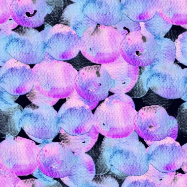 Geometrik suluboya desenini çember yapın. Islak sıvı fırça boya arka planı. Soyut şablon kusursuz tasarım. Suluboya çok az mayo dairesi izi. Moda, basit bir süs. Modern mürekkep arkaplanı.