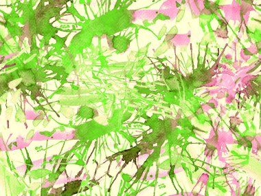 Tehlike izi yok. Yeşil suluboya fırça darbesi grunge tasarımı. Suluboya soyut sıçrama boyası tasarımı. Kademeli mürekkep lekeleri. Çamur tabakası. Sıvı damlayan fırça sonsuz iz. 