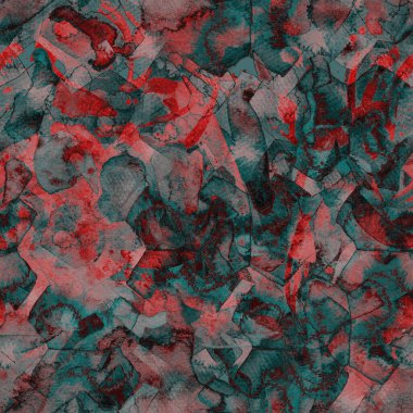 Suluboya egzotik, pürüzsüz desen. Kabile renginde boya fırçası izi. Doğu suluboya bandanası. Pachwork dokusu. Çiçekli Coachella pürüzsüz desen. Etnik soyut karma sanat eserleri.