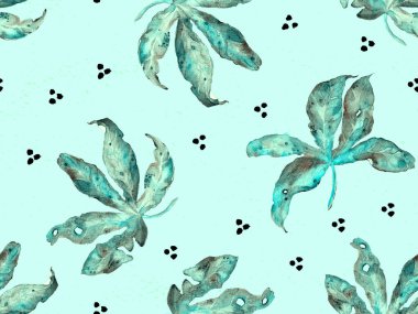 İndigo egzotik desen. Canavar ve amber çiçekleri tropik buket. Doymuş büyük çiçekli mayo izi. Yatay Kaliforniya doğal doku tasarımı. Aşırı doğal botanik tasarımı.