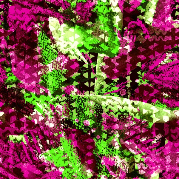 Triangle pattern. Black and green geometry background. Tracery hister texture. Geometric graphic design. Hand drawn shibori print. Monochrome minimal triangle seamless pattern. Vintage print.