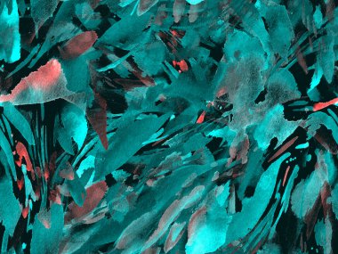 Boho kaleydoskop soyut, kusursuz desen. Çivit mavisi etnik doku. Suluboya bohem Fas baskısı. Mayo, suluboya, soyut kravat, iç döşeme. Fırça darbesi arka plan