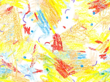 Modern Doodle Header. Yatay Şablon için Sarı Arkaplanda Sevimli Büyük Moda Geometrik Kusursuz Desen. Büyük Moda Asgari Baskı. Pastel Doodle Başlığı.