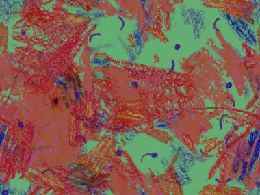 Güzel pastel boya dokusu. Kırmızı, Yeşil, Mavi Yatay Şablon Üzerine Şirin Büyük Yaratıcı Geometrik Kusursuz Desen. Büyük Sanatsal Asgari Baskı. Moda Boya Dokusu.