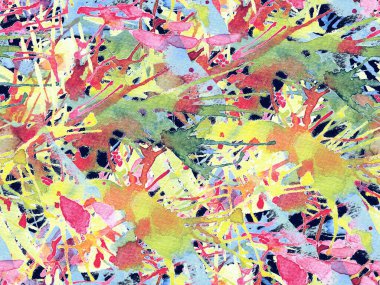 Püskürme izi yok. Mavi suluboya fırça darbesi grunge fayans. Suluboya kaotik sıçrama boya tasarımı. Kademeli mürekkep lekeleri. Toprak sıçrama deseni. Sıvı damlayan fırça sonsuz iz. 