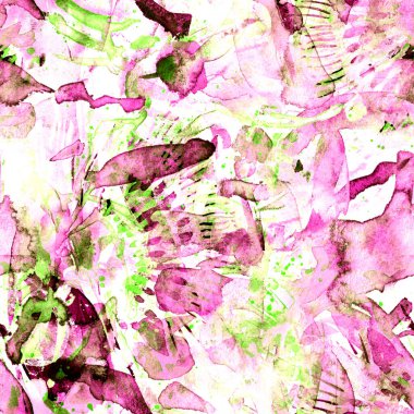 Suluboya etnik, pürüzsüz desen. Kabile renginde boya fırçası izi. Soyut sıçrama, suluboya tasarımı. Pachwork dokusu. Çiçekli Coachella pürüzsüz desen. Sıkıntılı soyut sanat eserleri.