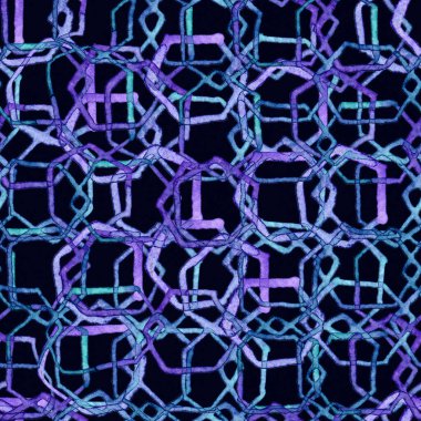 Altıgen en az desen. Geometrik suluboya dikişsiz sonsuz iz. El boyaması arka plan. Soyut doku. Geometri motifli mayo. Çoğaltılmış bal peteği altıgen arkaplan