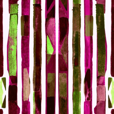 Bauhaus deseni. Pembe kırmızı geometrik, soyut, dikişsiz, sulu boya. Suluboya çizgili arka plan. Kaleydoskop çizgileri. Çağdaş sanat illüstrasyonu. Bauhaus grafik tasarımı. Moda dokusu