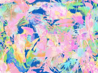 Sıvı, pürüzsüz desen. Mavi suluboya fırça darbesi grunge tasarımı. Suluboya kaotik sıçrama boya tasarımı. Kademeli mürekkep lekeleri. Toprak sıçrama deseni. Sıvı damlayan fırça sonsuz iz.