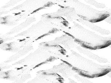 Psikedelik Kâğıt. Geometrik Suluboya Kumaş Tasarımı. Sıvı, dikişsiz kiremit. Klasik Doku İllüstrasyonu. Suluboya kusursuz desen. Soyut Doku Arkaplanı. Monokrom ve Gri Pul