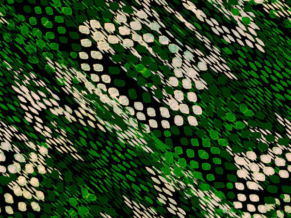 Summer Rhombus Background. Snake Skin Random Texture. Vibrant Geometric Swimwear Pattern. Ethnic Seamless Pattern. Green and Turquoise Geo Symmetric Ikat Rapport. Watercolor Ethnic Design.